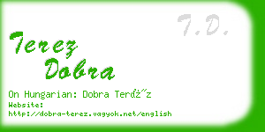 terez dobra business card